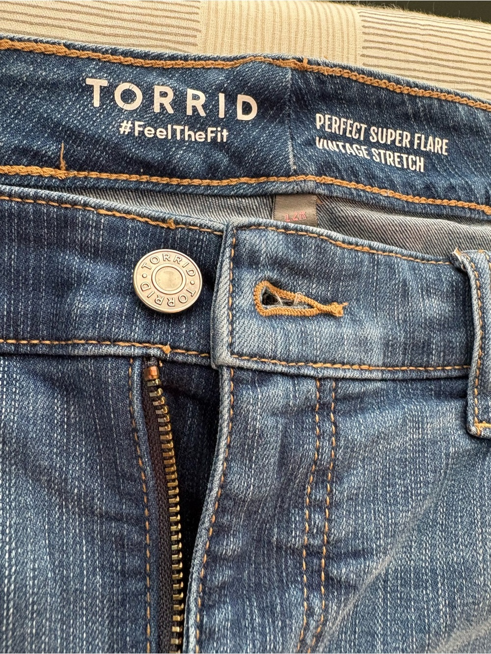 torrid Blue Vintage Stretch Super Flare Jeans
